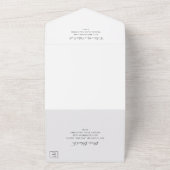 Elegante Blumenstrauß Roses Grüne Hochzeit All In One Einladung (Außenbereich)