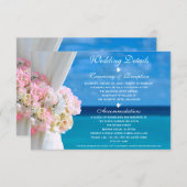 Elegante Blumenstrauß-Strandkarte Einladung (Vorne/Hinten)