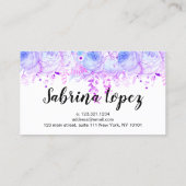 Elegante Blumensträuße Visitenkarte (Rückseite)