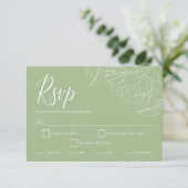 Elegante Blumenstube RSVP Karte (Stehend Vorderseite)