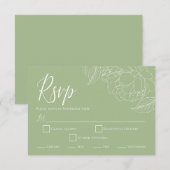 Elegante Blumenstube RSVP Karte (Vorne/Hinten)
