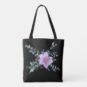 Elegante Blumentasche - rosa Blume Design Tasche (Rückseite)