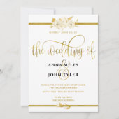 Elegante Blumentypografie Einladung (Vorderseite)