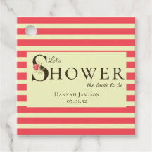 Elegante Blumentypografie Korallengrüne Dusche