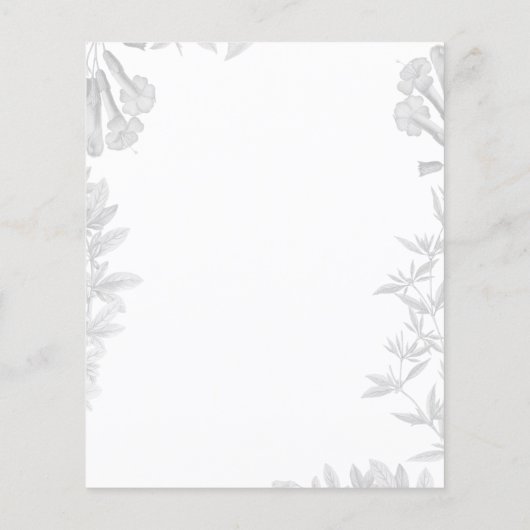 Elegante Blumenüberraschung 60. Geburtstagseinladu (Rückseite)