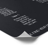 Elegante Blumenübersicht Poster (Ecke)