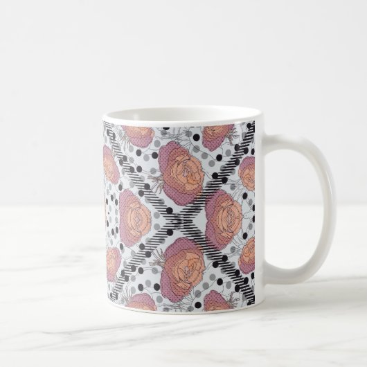 Elegante Blumenvase Kaffeetasse (Rechts)