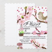Elegante Blumenvorlage, Save the Date, Wildblume Date (Vorne/Hinten)