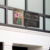 Elegante BlumenWeckglas-Hochzeit Banner (Äußeres Gebäude)