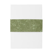 Elegante Blumenweihe Grüne Hochzeit Einladungsbanderole (Rückseitenbeispiel)