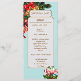 Elegante Blumenweihnachtskarte Menükarte