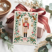 Elegante Blumenweihnachtskugel Feiertagskarte