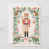 Elegante Blumenweihnachtskugel Feiertagskarte (Vorderseite)