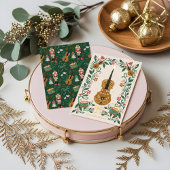 Elegante Blumenweihnachtskugel Folien Feiertagskarte