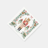 Elegante Blumenweihnachtskugel Serviette (Ecke)