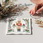 Elegante Blumenweihnachtskugel Serviette