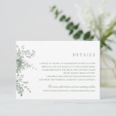 Elegante Blumenwein Grüne Jahrgänge Details zur Ho Einladung (Stehend Vorderseite)