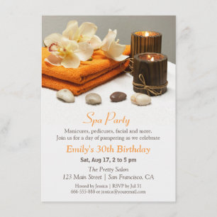 Elegante BlumenWellness-Center-Geburtstags-Party Einladung