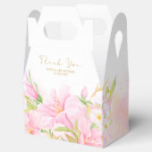 Elegante Blumenwetterfarbe Rosa Hochzeit Geschenkschachtel (Geöffnet)