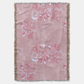 Elegante Blumenwirbelleder Decke (Vorderseite Vertikal)