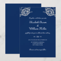 Elegante Blumenzange auf Blue Wedding