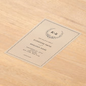 Elegante Blumenzeremonie Acryleinladungen (Ablage )