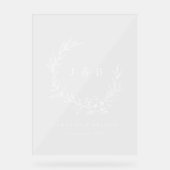 Elegante Blumenzeremonie Acrylschild (Vorderseite)