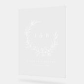 Elegante Blumenzeremonie Acrylschild (Winkel)