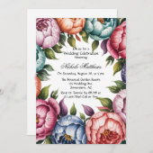 Elegante Blumenzeremonie Einladung (Vorne/Hinten)