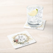 Elegante Blumenzeremonie Personalisiert Rechteckiger Pappuntersetzer (Vor Ort)