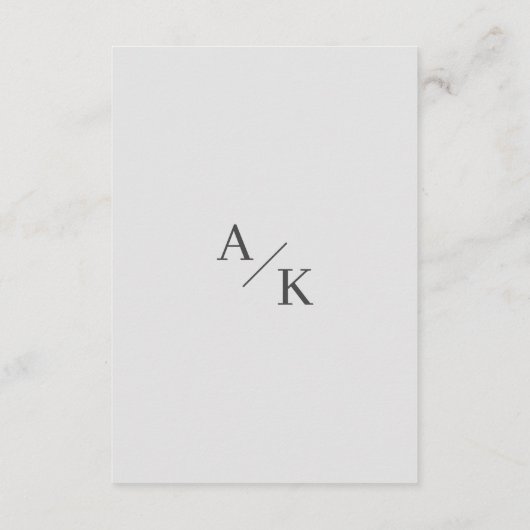 Elegante Blumenzettel Begleitkarte (Rückseite)