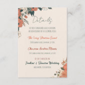 Elegante Blumenzettel Begleitkarte (Vorderseite)