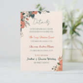 Elegante Blumenzettel Begleitkarte (Stehend Vorderseite)