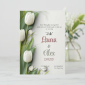 Elegante Blumenzettel Einladung (Stehend Vorderseite)