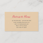 Elegante Blumenzettel Terminkarte (Rückseite)