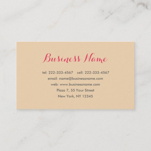 Elegante Blumenzettel Terminkarte (Rückseite)