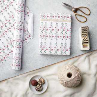 Elegante Blumenzweig Geschenkpapier
