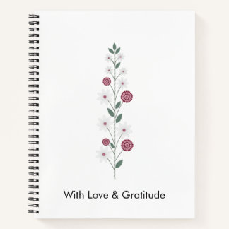 Elegante Blumenzweig Notizblock