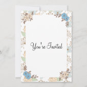 Elegante Blumenzwiebeleinladung Einladung (Rückseite)