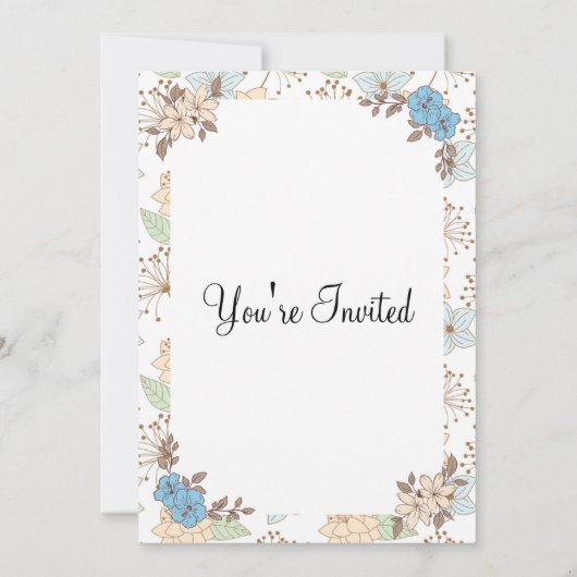 Elegante Blumenzwiebeleinladung Einladung (Rückseite)