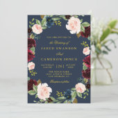 elegante Blumenzwiebeleinladung Einladung (Stehend Vorderseite)