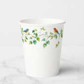 Elegante Blumenzwiebelhochzeit Pappbecher (Rückseite)