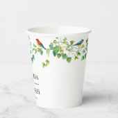 Elegante Blumenzwiebelhochzeit Pappbecher (Links)