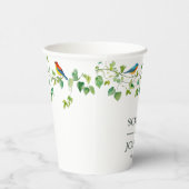 Elegante Blumenzwiebelhochzeit Pappbecher (Rechts)