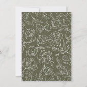 Elegante Blumenzwiebelkarten Einladung (Rückseite)