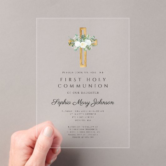 Elegante Blumenzwiebeln Acryleinladungen (Insitu (Handheld))