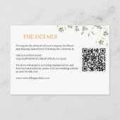 Elegante Blumenzwiebeln Details zur Hochzeit Begleitkarte (Vorderseite)