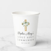 Elegante Blumenzwiebeln Erste Kommune Pappbecher (Rückseite)