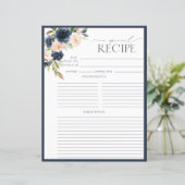 Elegante Blumenzwiebelseite Recipe Binder Page (Stehend Vorderseite)
