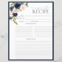 Elegante Blumenzwiebelseite Recipe Binder Page